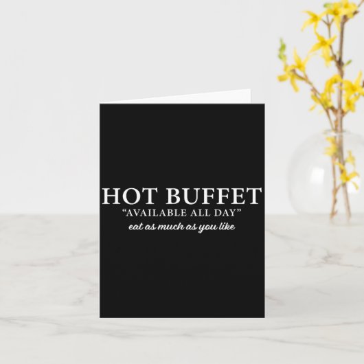 Hot Buffet Available All Day Eat As Much As You Li カード (黄色い花)