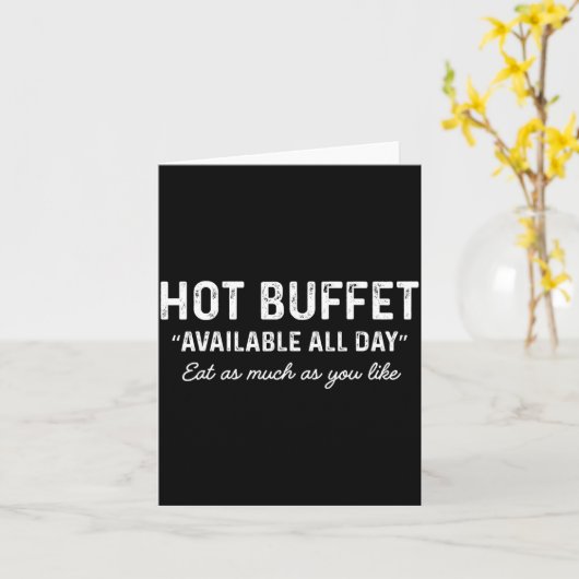 Hot Buffet Available All Day Eat As Much As You Li カード (黄色い花)