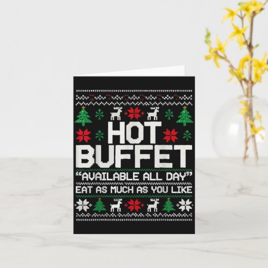 Hot Buffet Available All Day Eat As Much As You Li カード (黄色い花)