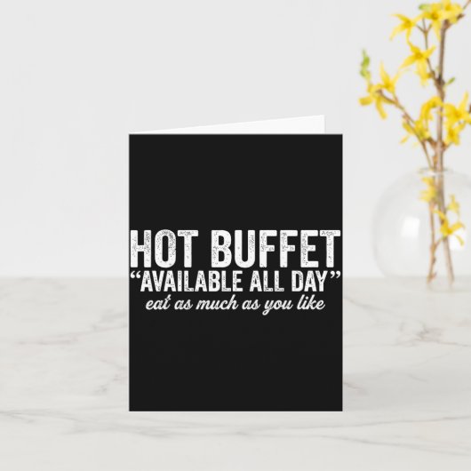 Hot Buffet Available All Day Eat As Much As You Li カード (黄色い花)