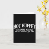 Hot Buffet Available All Day Funny Cooking Food Me カード (黄色い花)