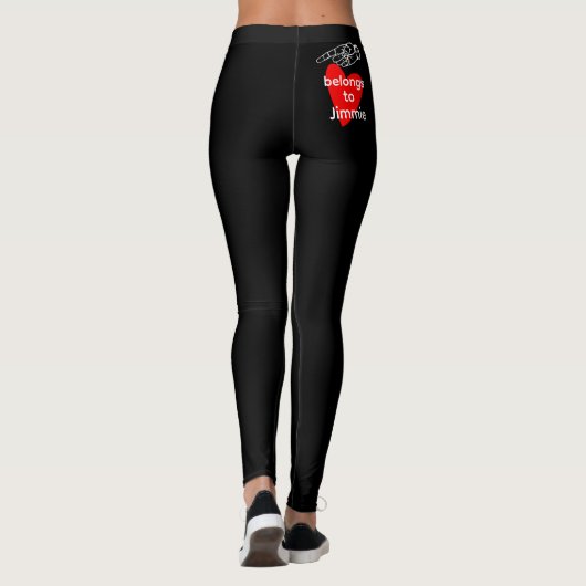 Hot Butt Meme Leggings - Personalized Name Black レギンス (裏面)