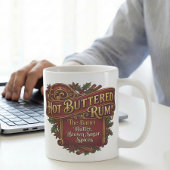 Hot Buttered Rum Vintage Recipe Label コーヒーマグカップ