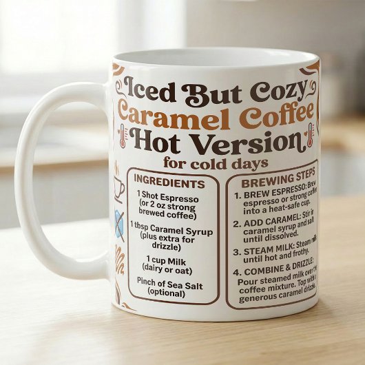 Hot Caramel Latte Recipe Cozy コーヒーマグカップ