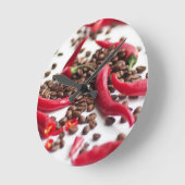 Hot Chili Café ラウンド壁時計 (傾斜)