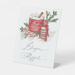 Hot Chocolate and Cookies Winter Baby Shower 台座サイン