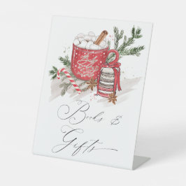 Hot Chocolate and Cookies Winter Baby Shower 台座サイン