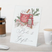 Hot Chocolate and Cookies Winter Baby Shower 台座サイン (インサイチュ)