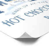 Hot Chocolate Bar Christmas village Baby Shower ポスター (角)