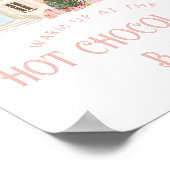 Hot Chocolate Bar Christmas village Baby Shower ポスター (角)