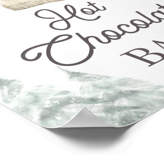 Hot Chocolate Bar Cocoa Baby It's Cold Outside ポスター (角)