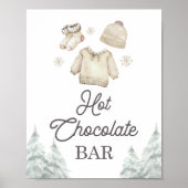 Hot Chocolate Bar Cocoa Baby It's Cold Outside ポスター (正面)