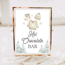 Hot Chocolate Bar Cocoa Baby It's Cold Outside ポスター