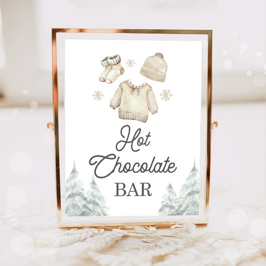 Hot Chocolate Bar Cocoa Baby It's Cold Outside ポスター