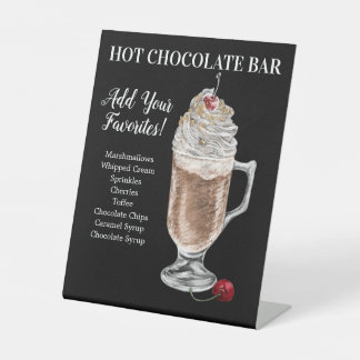 Hot chocolate Bar Drink Plaque 台座サイン