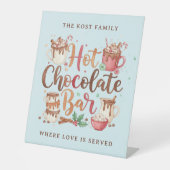 Hot Chocolate Bar Personalized Pedestal Sign 台座サイン (正面)