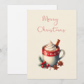 Hot Chocolate Christmas Card  シーズンカード (正面/裏面)