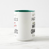 Hot Chocolate Christmas Snowman & Custom Name マグカップ (中央)