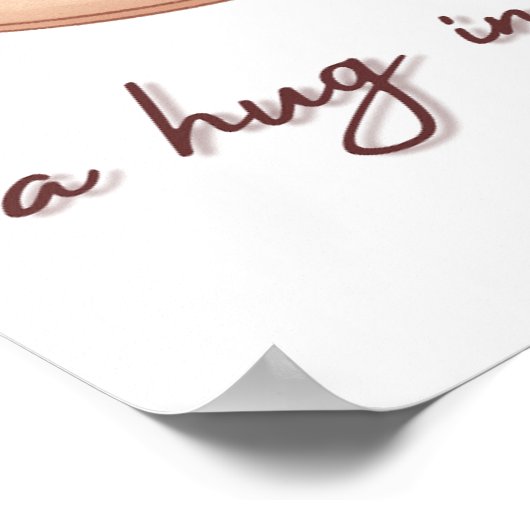 hot chocolate is a hug in a mug ポスター (角)