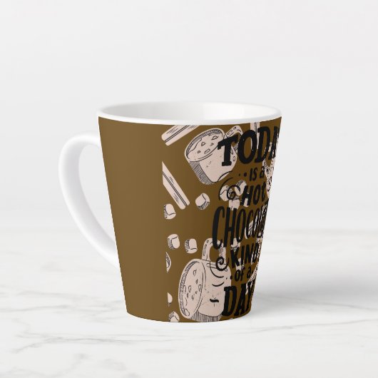 Hot Chocolate Kind of Day カフェラテマグ (左アングル)