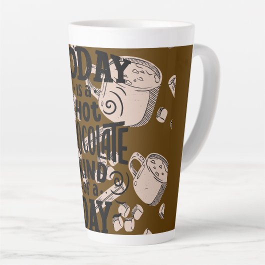 Hot Chocolate Kind of Day カフェラテマグ (右アングル)