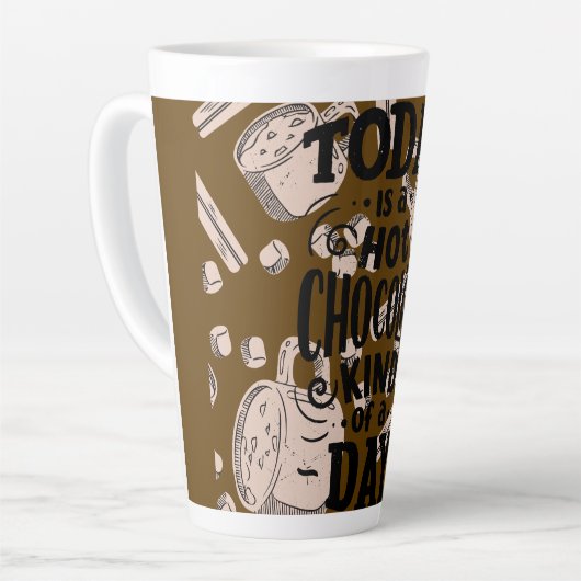 Hot Chocolate Kind of Day カフェラテマグ (左アングル)