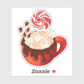 Hot Chocolate Mug with Marshmallows & Lolly シール (シート)