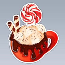 Hot Chocolate Mug with Marshmallows & Lolly