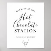 Hot Chocolate Station Bar Sign Poster ポスター (正面)
