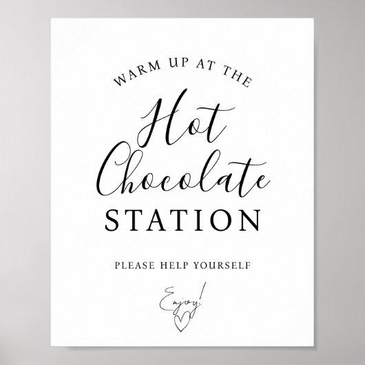 Hot Chocolate Station Bar Sign Poster ポスター (正面)