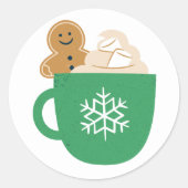 Hot Chocolate Sticker ラウンドシール (正面)