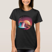 Hot Chocolate Synthwave 80s Retrowave Aesthetic 1 Tシャツ (正面)