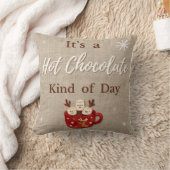 Hot Chocolate Throw Pillow クッション (ブランケット)