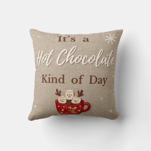 Hot Chocolate Throw Pillow クッション (裏面)