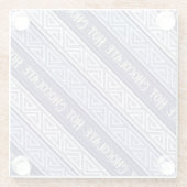 Hot Chocolate White Lilac & Purple Celtic Stripes ガラスコースター (裏面)
