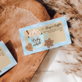 Hot Chocolate Winter Baby Boy Diaper Raffle エンクロージャーカード