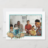 Hot Chocolate with Cookie and Greeneryフラットフォト シーズンカード (正面)