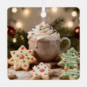 Hot Cocoa and Sugar Cookies | Christmas メタルオーナメント (正面)