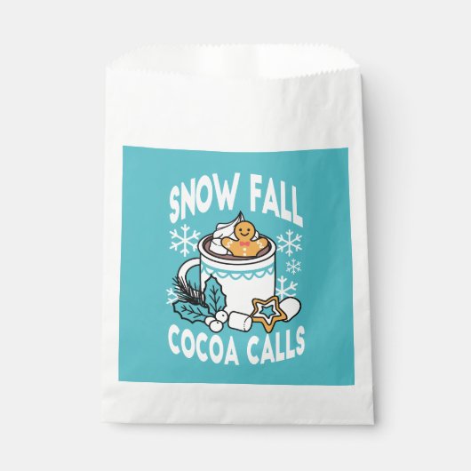 Hot Cocoa and Winter Charm - Snow Fall Cocoa Calls フェイバーバッグ (正面)