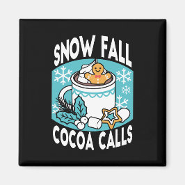 Hot Cocoa and Winter Charm - Snow Fall Cocoa Calls マグネット
