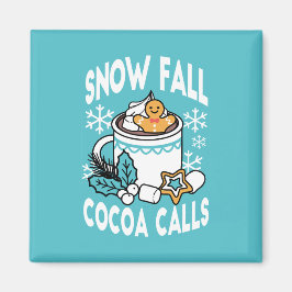 Hot Cocoa and Winter Charm - Snow Fall Cocoa Calls マグネット
