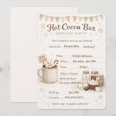 Hot Cocoa Bar Birthday Invitation 招待状 (正面/裏面)