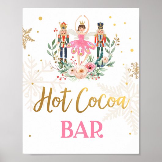 Hot Cocoa Bar Chocolate Nutcracker Ballerina Girl ポスター (正面)
