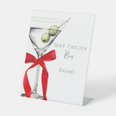 Hot Cocoa Bar Dirty Martini Bridal Shower 台座サイン (正面)