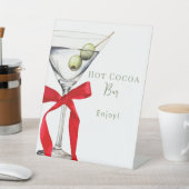 Hot Cocoa Bar Dirty Martini Bridal Shower 台座サイン (インサイチュ)
