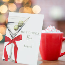 Hot Cocoa Bar Dirty Martini Bridal Shower