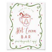 Hot Cocoa bar sign フォトプリント (正面)