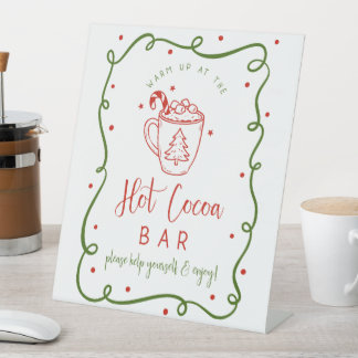 Hot Cocoa bar sign 台座サイン
