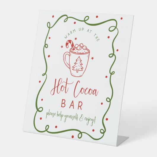 Hot Cocoa bar sign 台座サイン (正面)