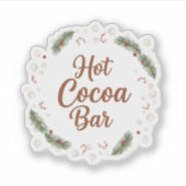 Hot Cocoa Bar Station Rustic Christmas シール (正面)